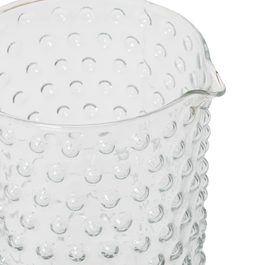 Hello Honey® Clear Hand-Blown Hobnail Glass Pitcher